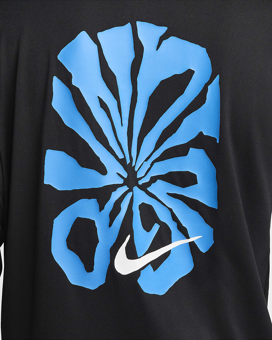 Męska bluza do biegania z zamkiem 1/4 Dri-FIT Nike Element Run Energy - Czerń/Light Photo Blue