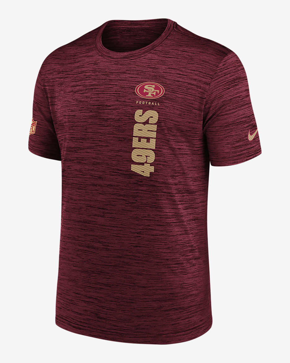 San Francisco 49ers Sideline Velocity Men's Nike Dri-FIT NFL T-Shirt - Red