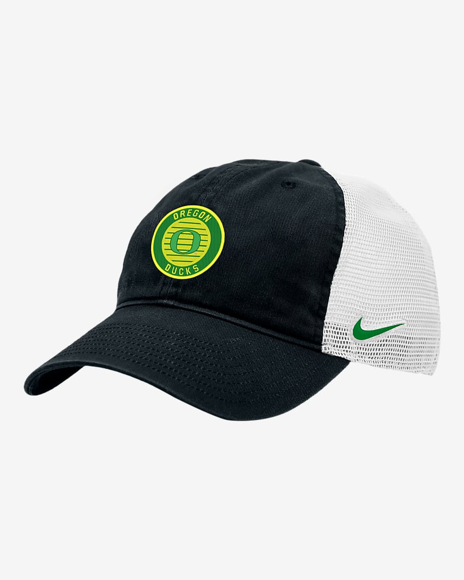 Oregon Heritage86 Nike College Trucker Hat - Black