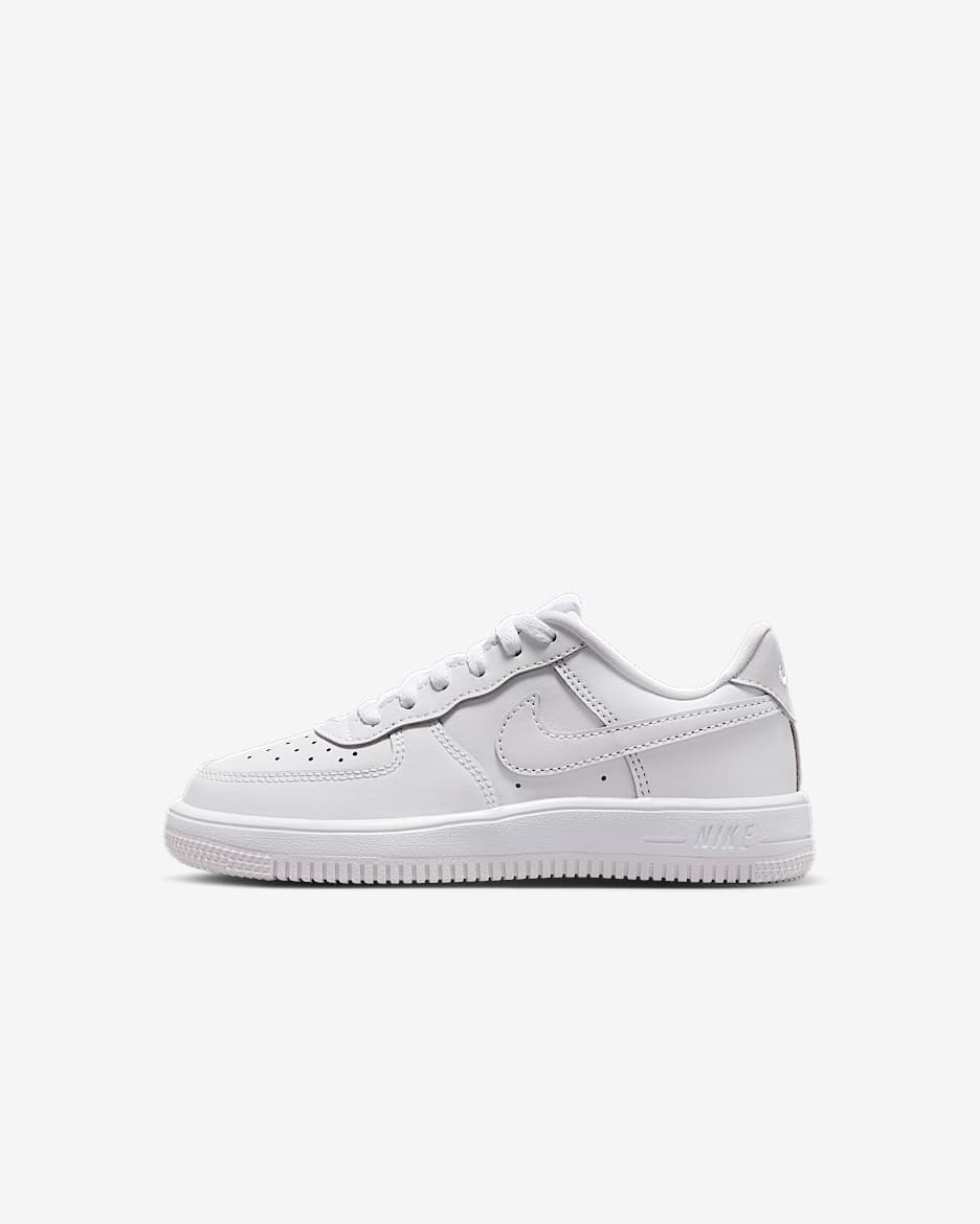 Tenis para niños de preescolar Nike Force 1 Low - Blanco/Blanco/Blanco/Blanco