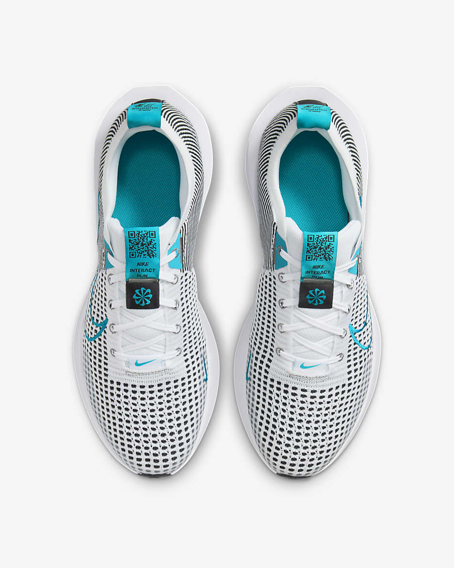 Nike Interact Run Men's Road Running Shoes - White/Black/White/Dusty Cactus