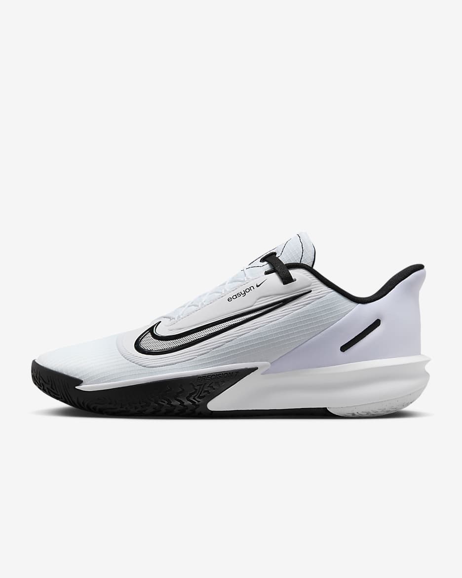 Nike Precision 7 EasyOn Men's Basketball Shoes - White/Black