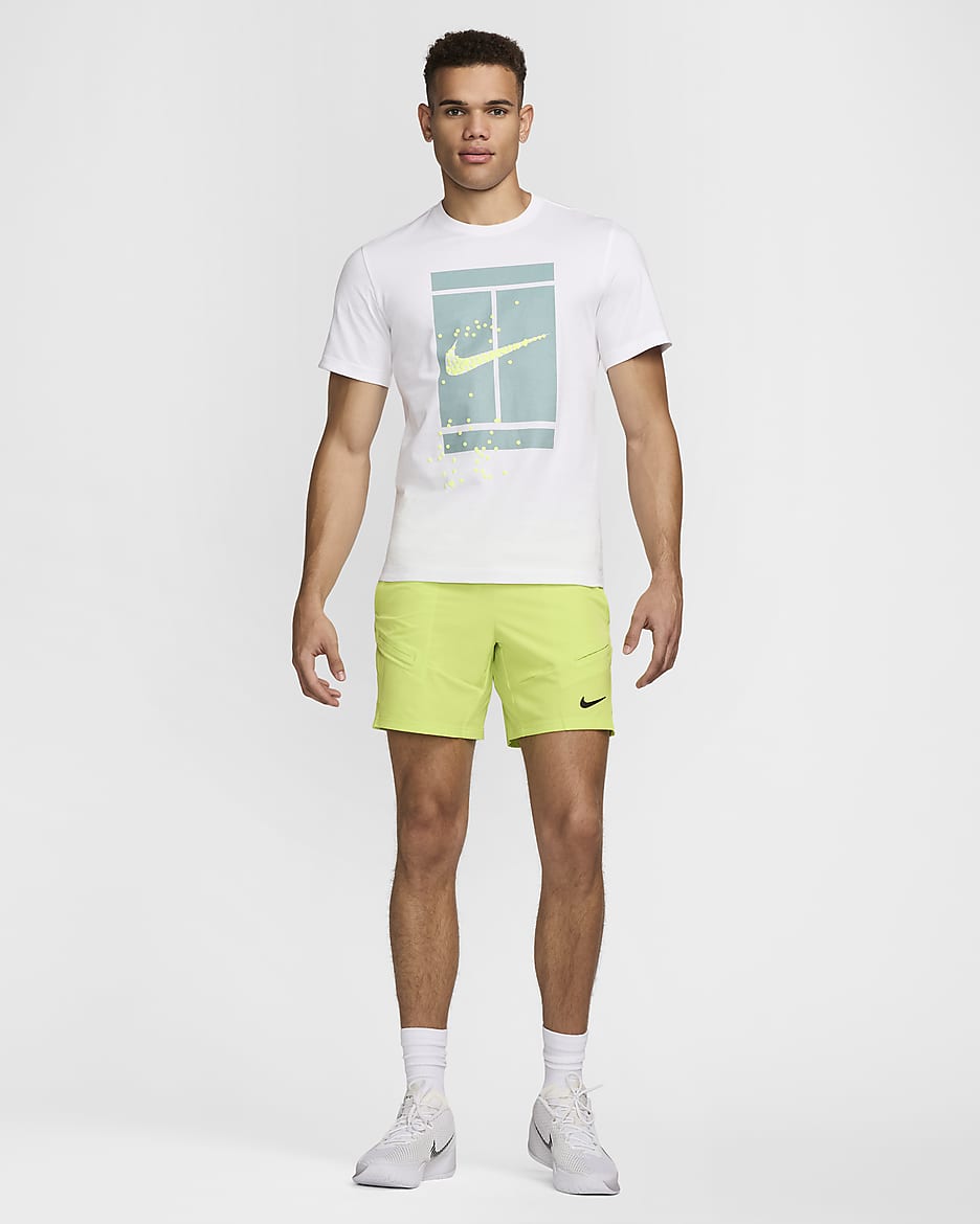 Playera de tenis para hombre NikeCourt - Blanco