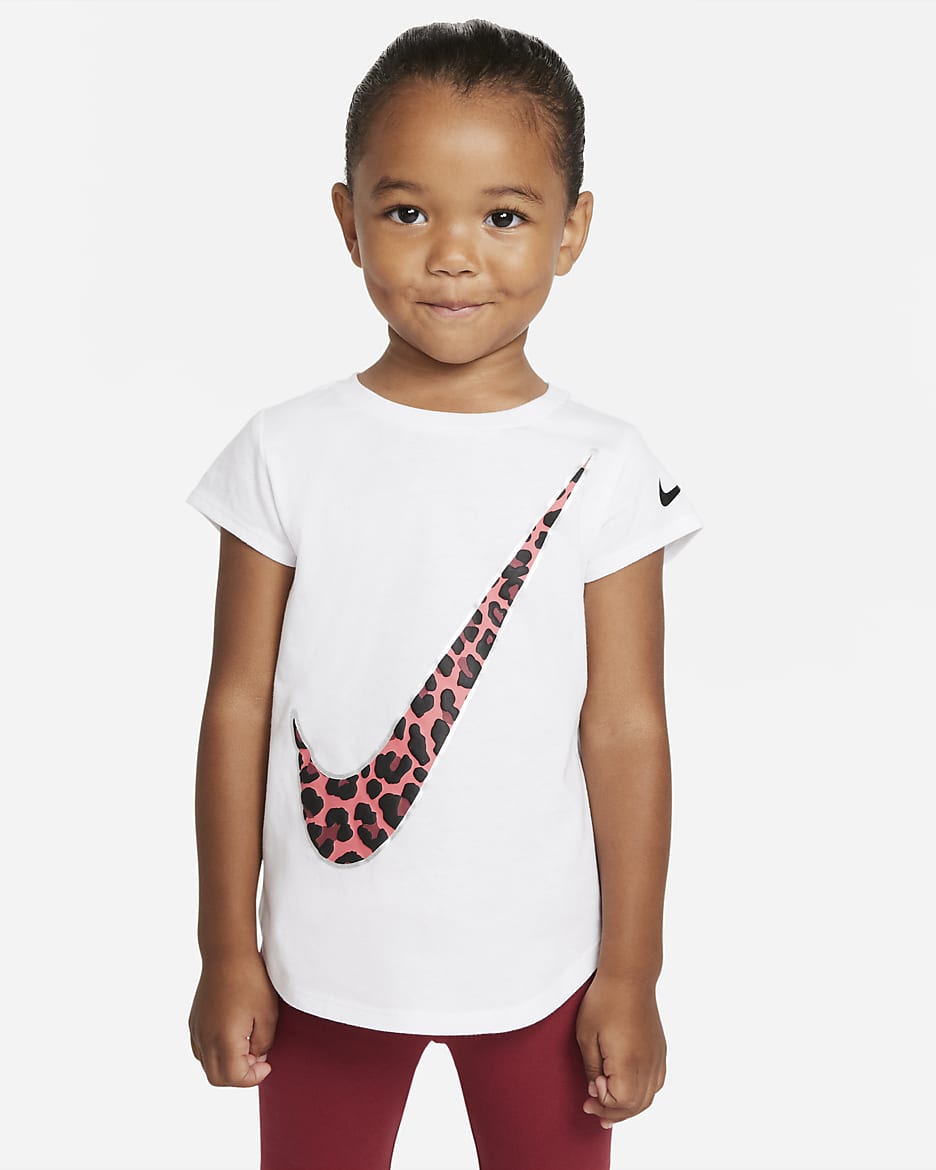Nike Toddler Leopard T-Shirt - White
