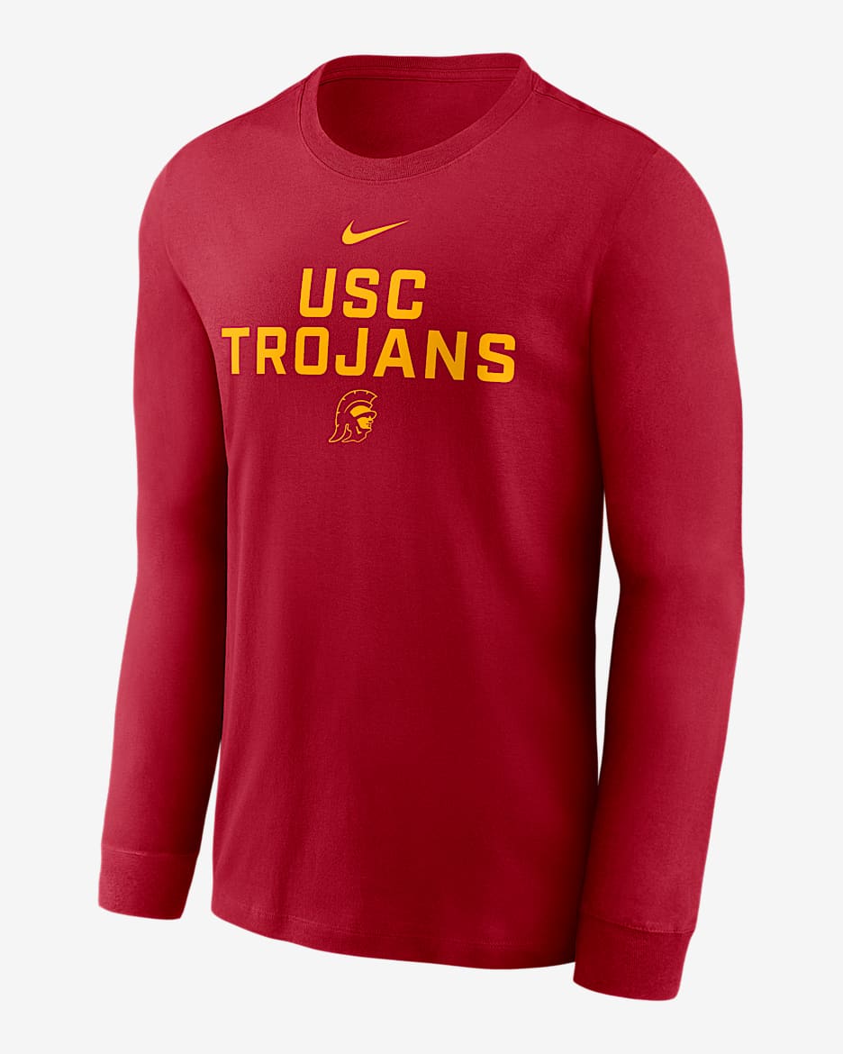 USC Sideline Men's Nike Dri-FIT College Long-Sleeve T-Shirt - Crimson