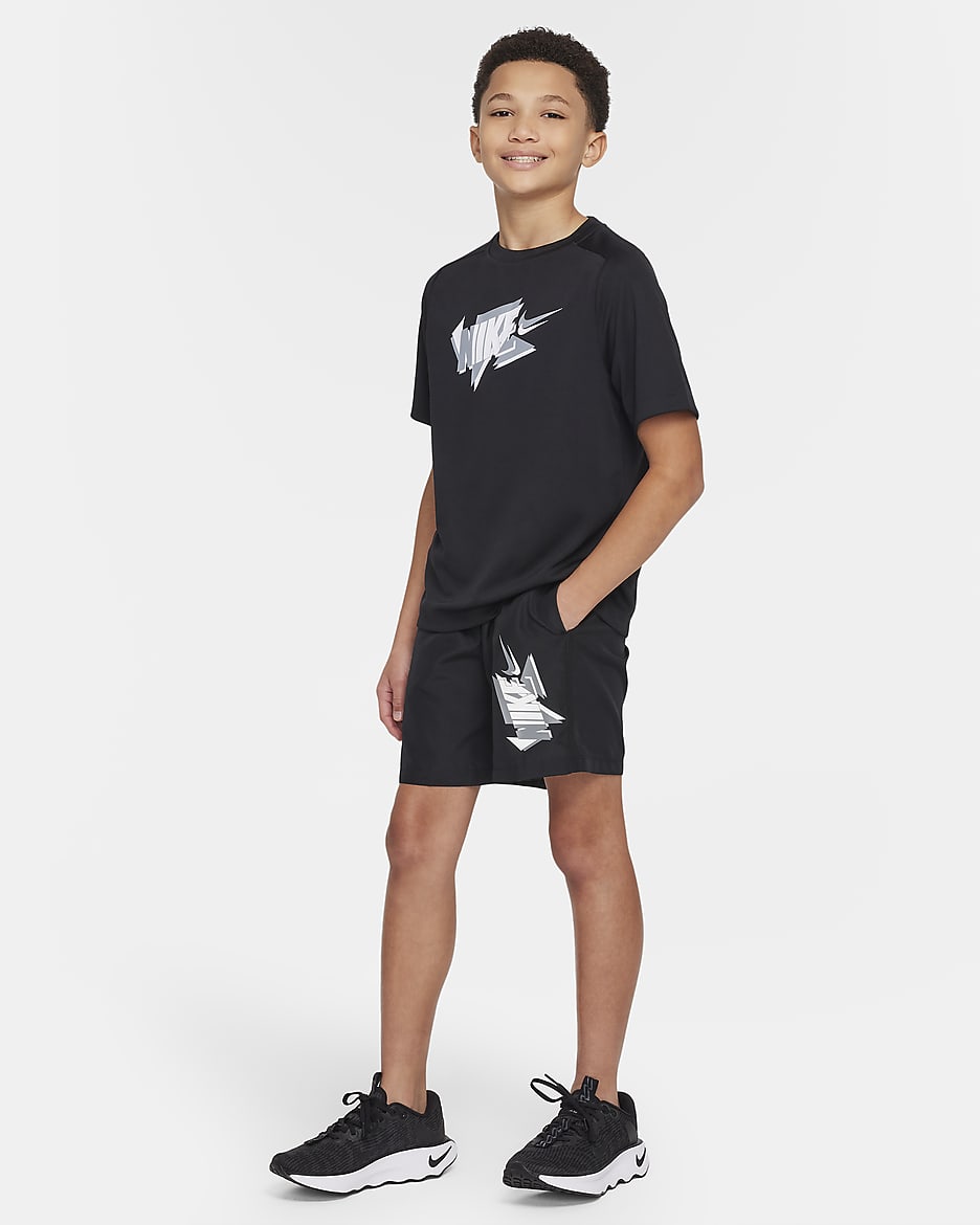 Nike Multi Older Kids' (Boys') Dri-FIT Woven Shorts - Black/Black