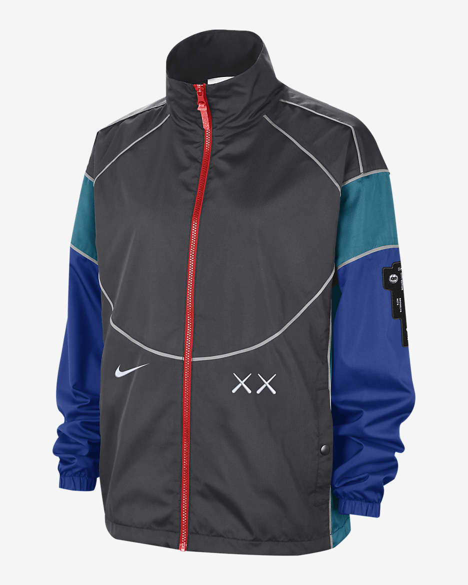 Brooklyn Nets Swoosh Fly 2023/24 City Edition Women's Nike NBA Jacket - Dark Smoke Grey/Blustery/Flat Silver/Rush Blue