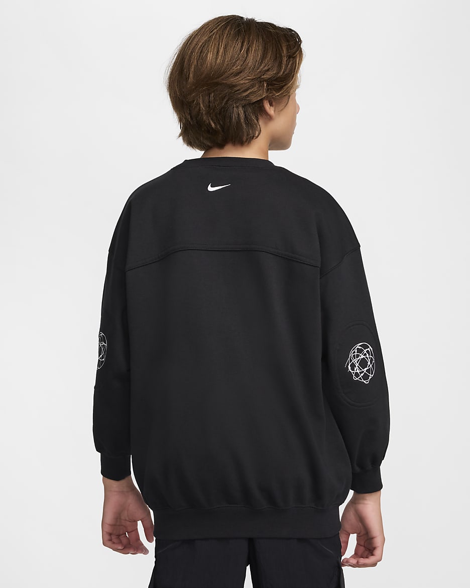 Nike Sportswear Breaking Big Kids' Fleece Top - Black