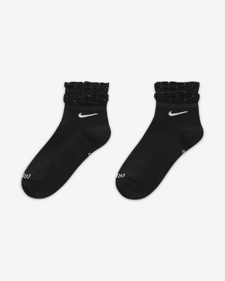 Meias de treino pelo tornozelo Nike Everyday - Preto/Branco