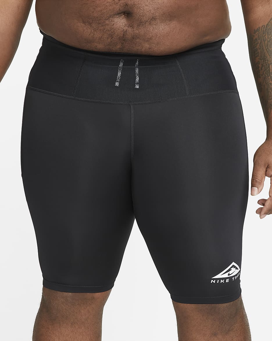 Tights de running com comprimento até meio Dri-FIT Nike Trail Lava Loops para homem - Preto/Branco