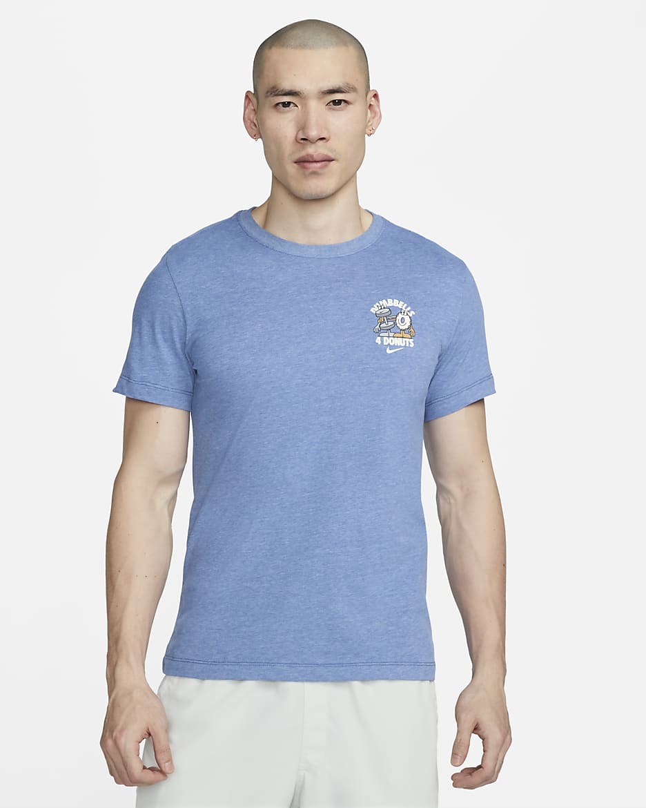 Nike Dri-FIT 男款訓練 T 恤 - Light Game Royal Heather