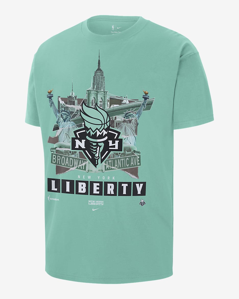 New York Liberty Men's Nike WNBA Max90 T-Shirt - Mint