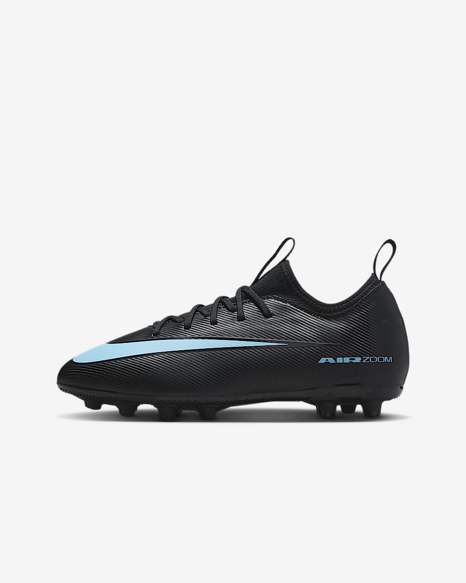 Nike Jr. Mercurial Vapor 16 Academy Older/Younger Kids' HG Low-Top Football Boot - Black/Ice Blue