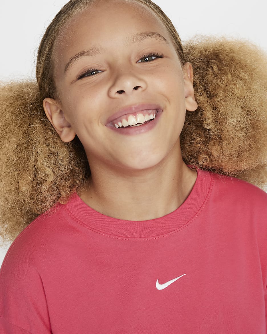 Nike Sportswear Essential Big Kids' (Girls') Long-Sleeve T-Shirt - Aster Pink