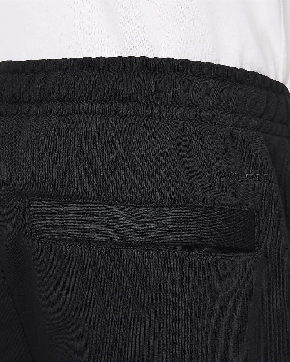 Nike Swoosh Men's Dri-FIT Fleece Fitness Joggers - Black/Black