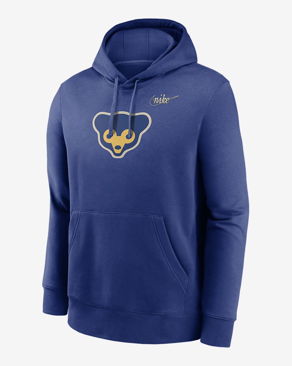Nike Cooperstown Club (MLB Chicago Cubs) Men's Pullover Hoodie - Rush Blue