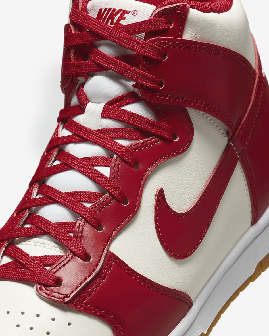 Nike Dunk High Women's Shoes - Sail/Gum Light Brown/White/Gym Red