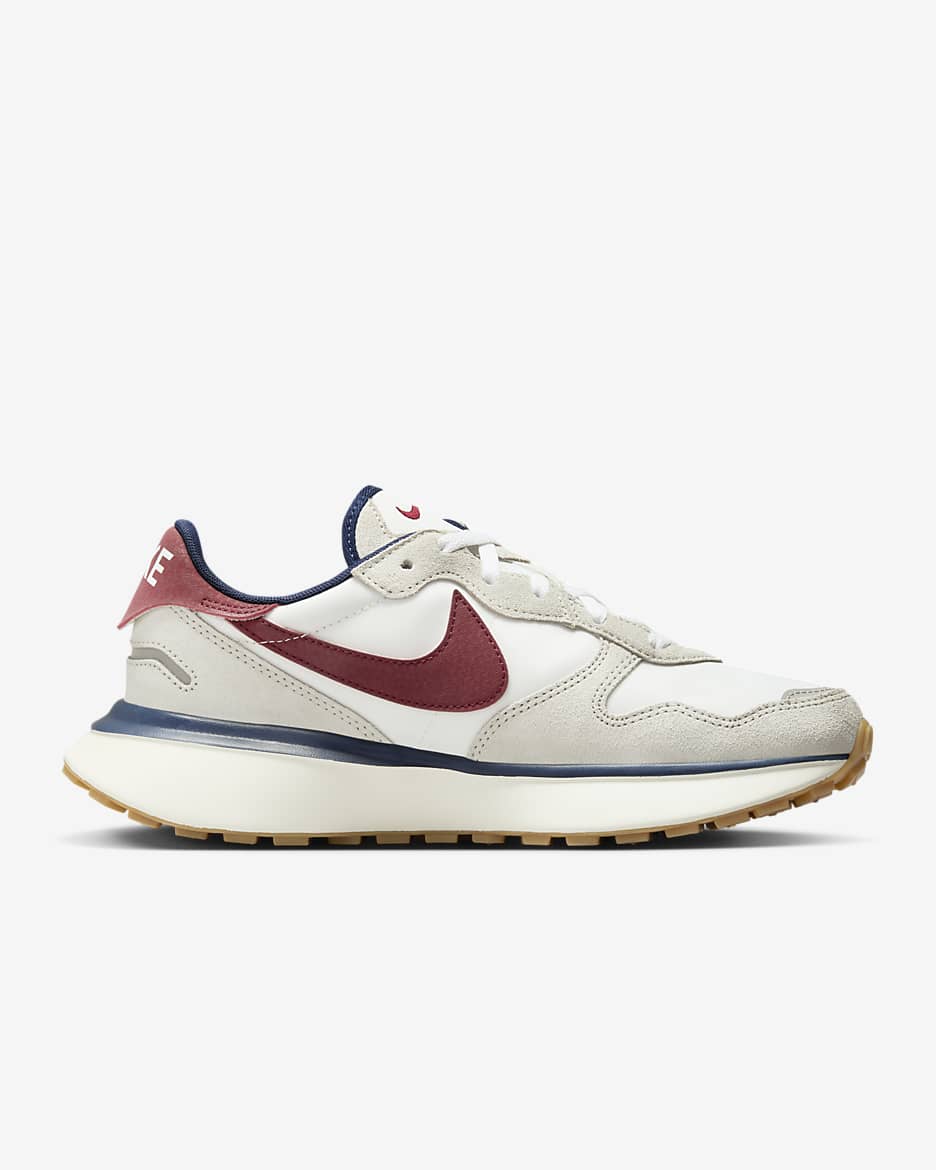 Nike Phoenix Waffle Women's Shoes - Light Bone/Sail/Midnight Navy/Team Red