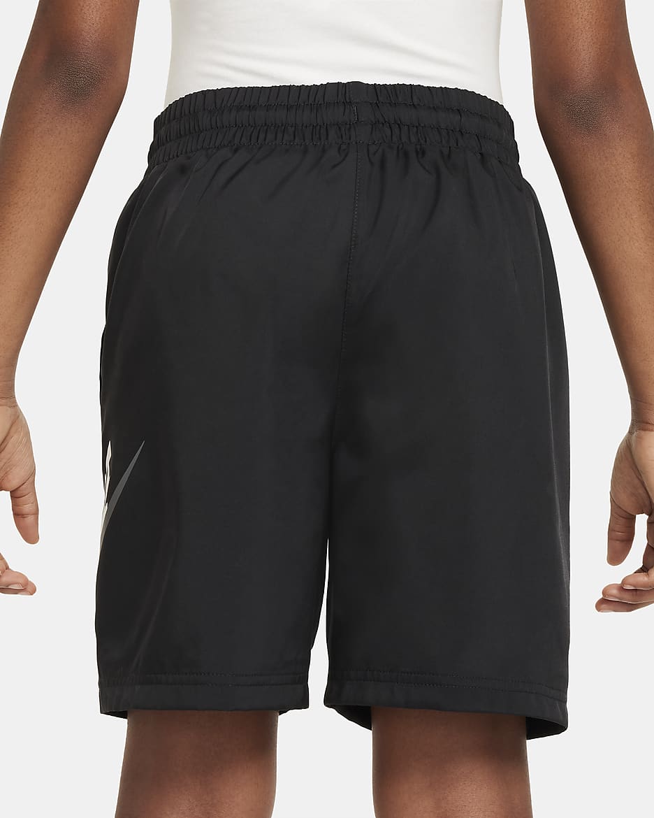 Vævede Nike Sportswear-shorts til større børn - sort