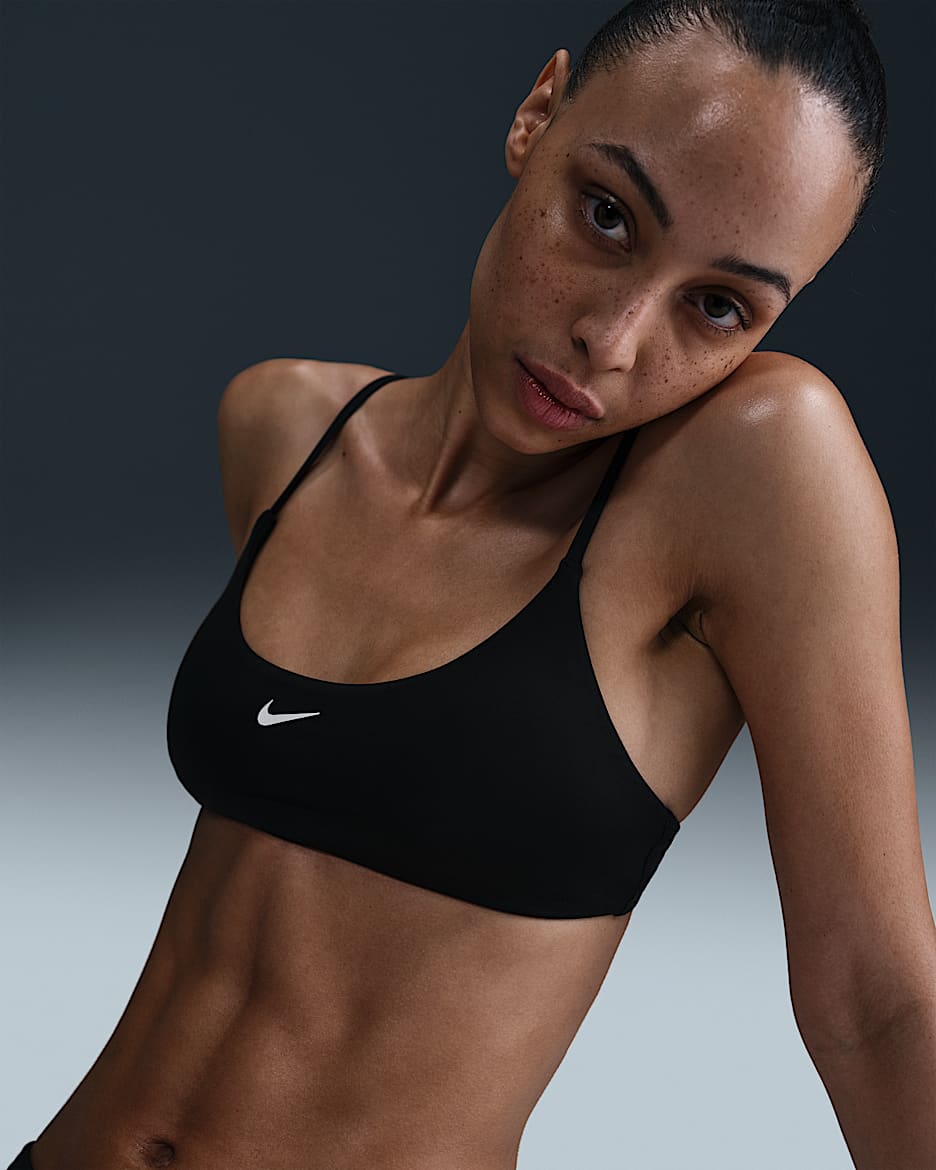 Parte de arriba de bikini tipo bralette para mujer Nike Swim Essential - Negro