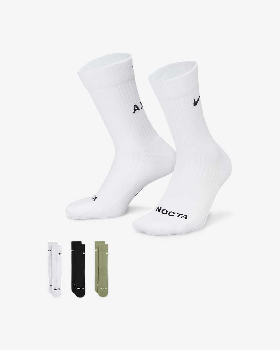 NOCTA Crew Socks (3 Pairs) - Multi-Color