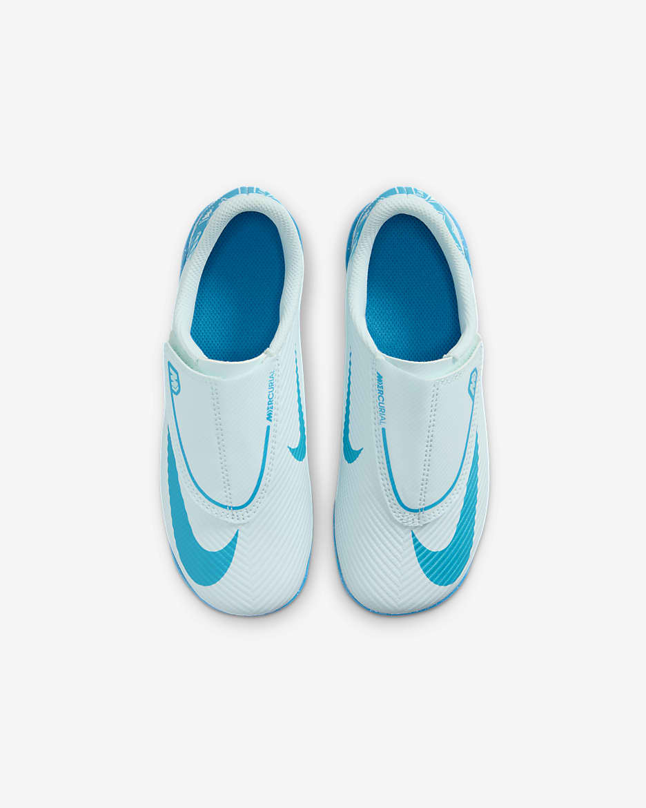 Nike Jr. Mercurial Vapor 16 Club low top voetbalschoenen voor kleuters (meerdere ondergronden) - Glacier Blue/Blue Orbit