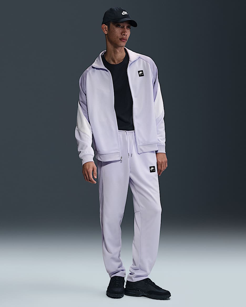 Pants deportivos de tejido Knit de poliéster para hombre Nike Air - Tinte amatista/Hortensias/Negro