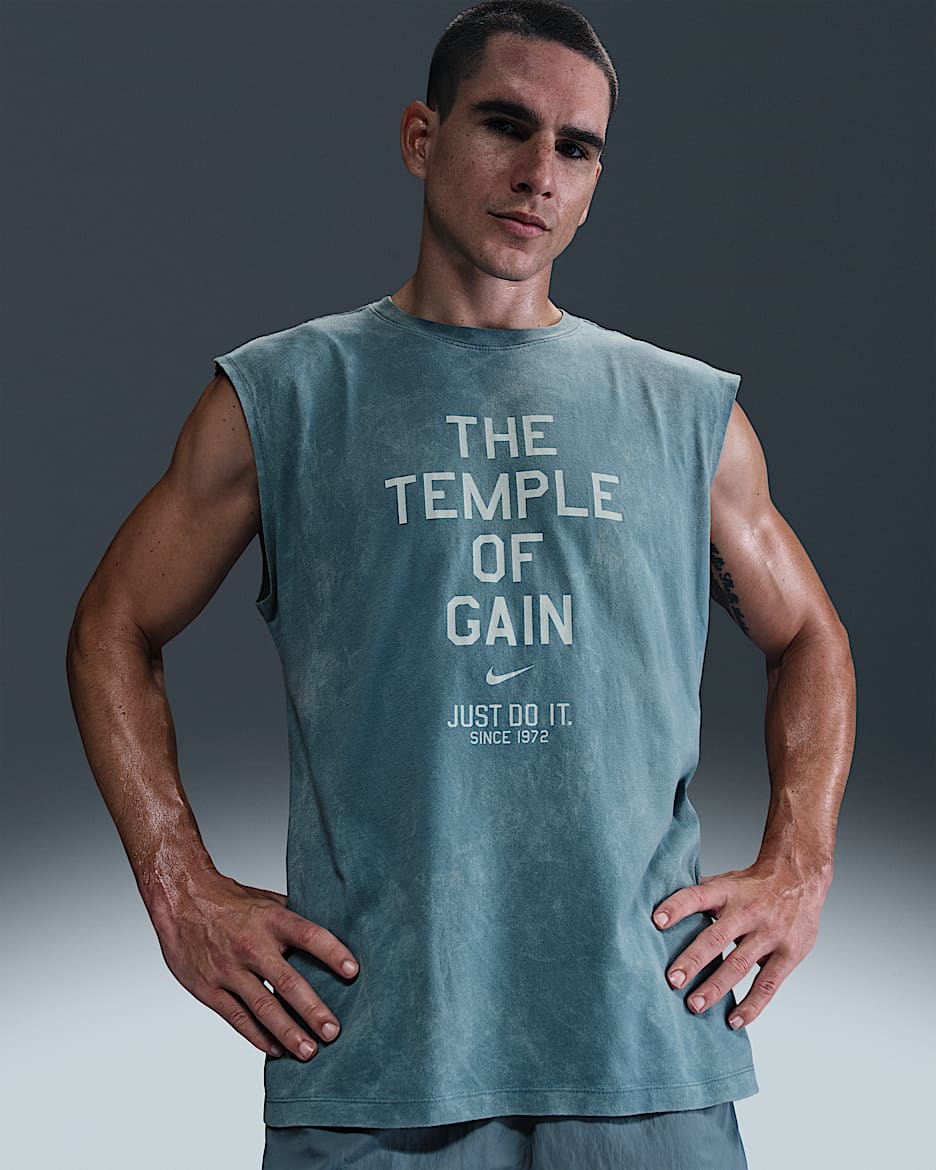 Nike Men's Sleeveless T-Shirt - Smoky Blue