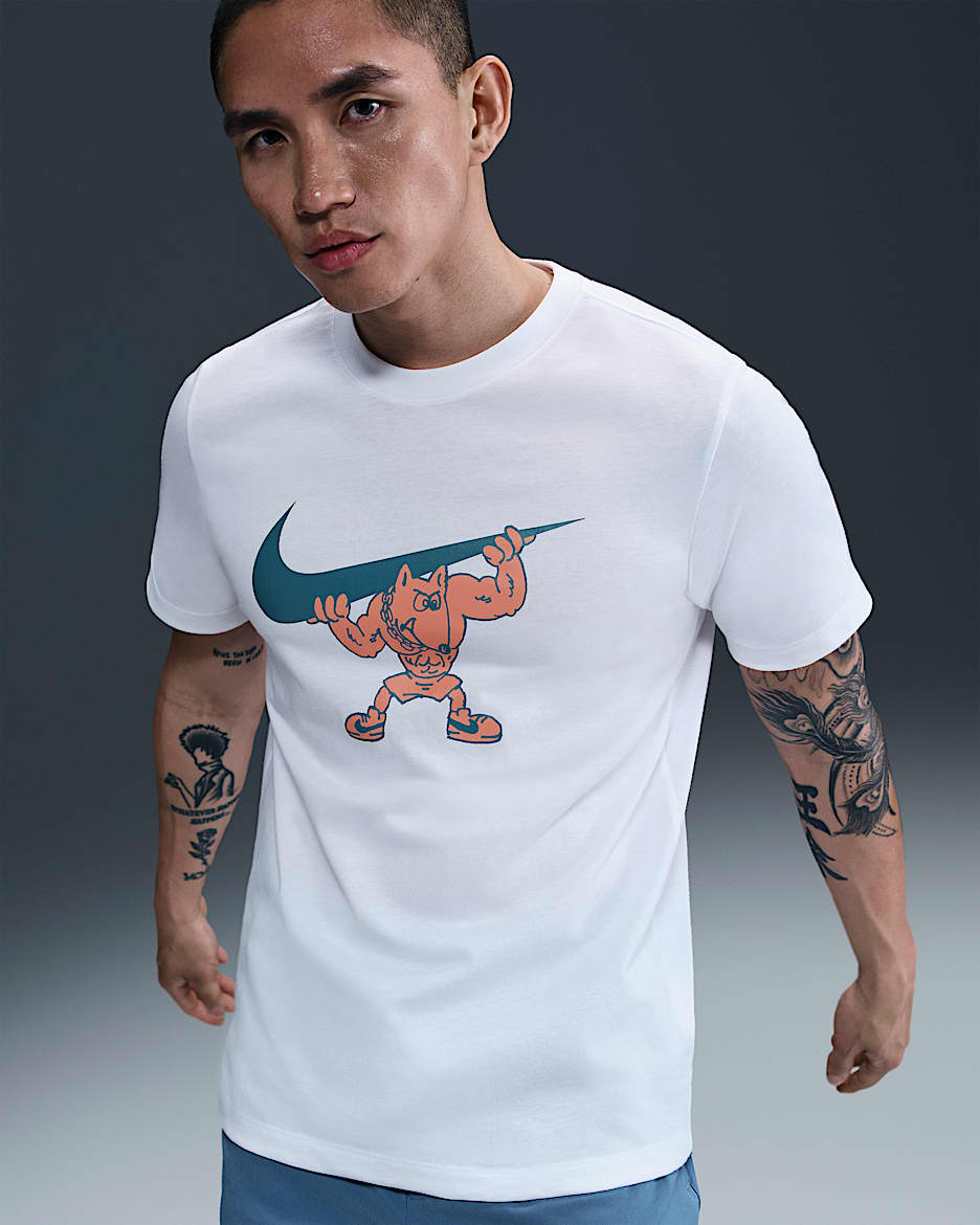 ナイキ メンズ フィットネス Tシャツ - ホワイト