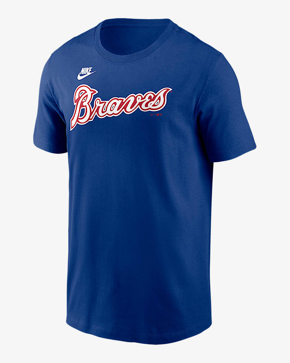 Hank Aaron Atlanta Braves Cooperstown Fuse Men's Nike MLB T-Shirt - Royal