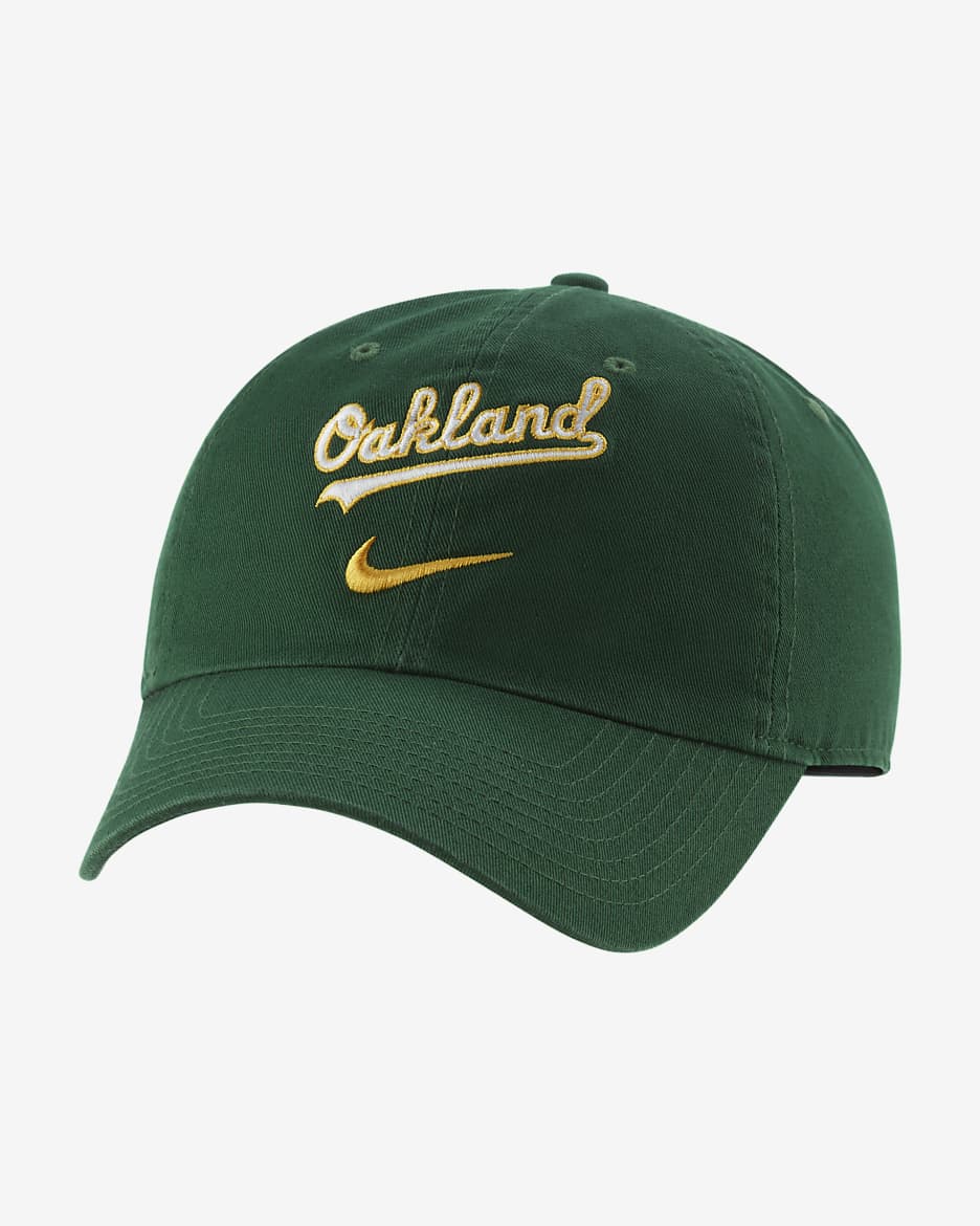 Nike Heritage86 Swoosh (MLB Oakland Athletics) Adjustable Hat - Gorge Green