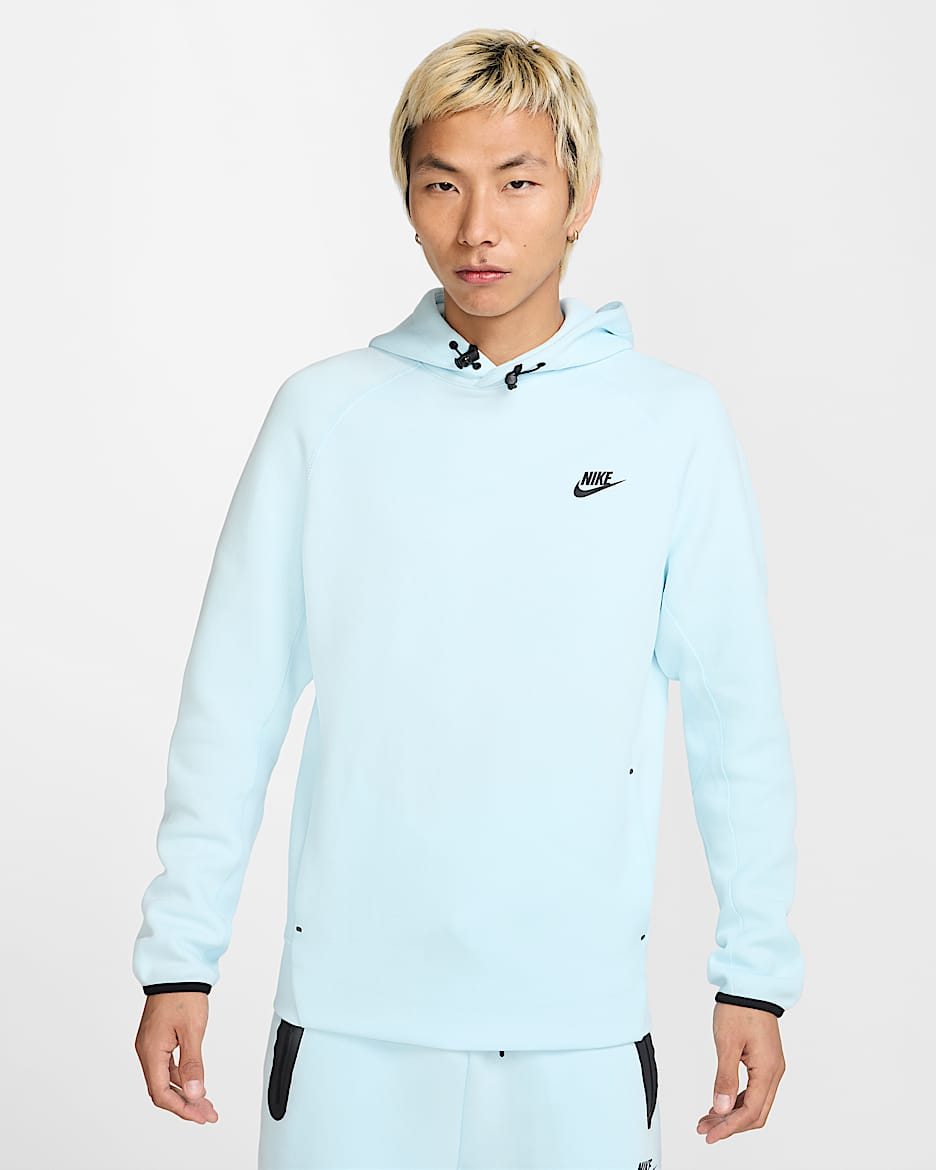 Nike Sportswear Tech Fleece Men's Pullover Hoodie - Glacier Blue/Black