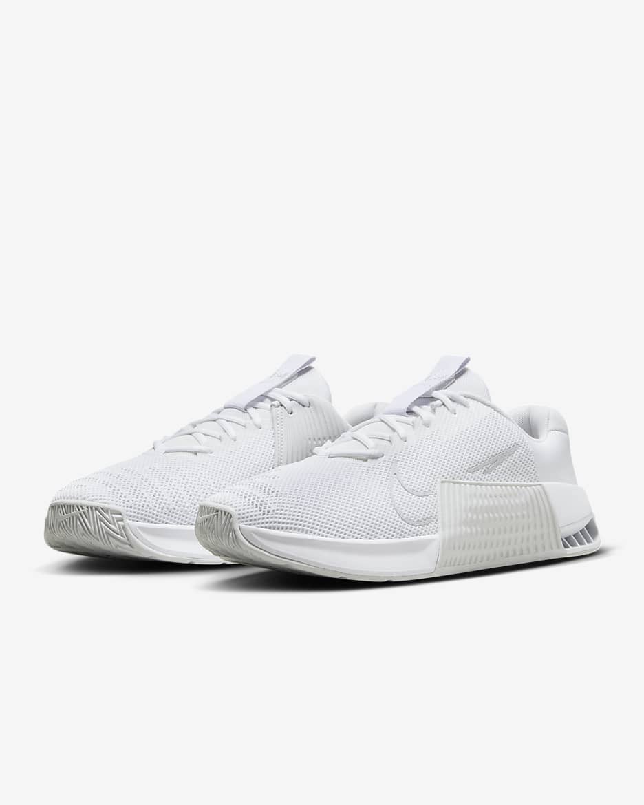 Sapatilhas de treino Nike Metcon 9 para homem - Branco/Branco/Pure Platinum/Pure Platinum