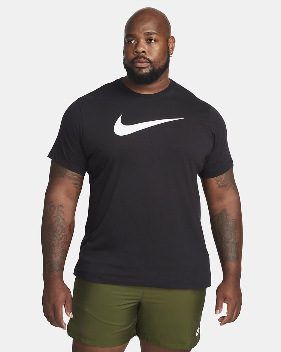 Nike Sportswear Swoosh Men's T-Shirt - Black/White