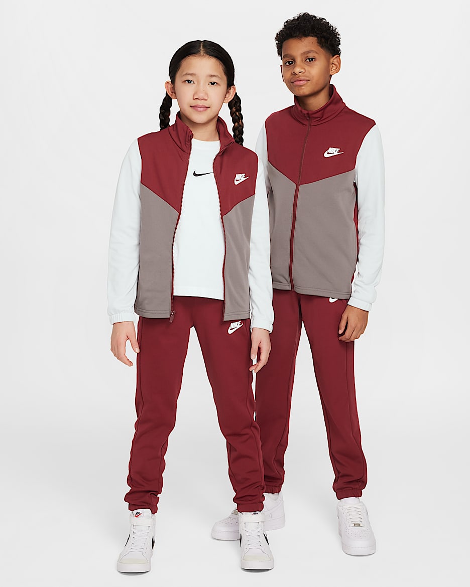 Conjunto de entrenamiento para niños talla grande Nike Sportswear - Rojo team/Cueva/Polvo fotón/Blanco