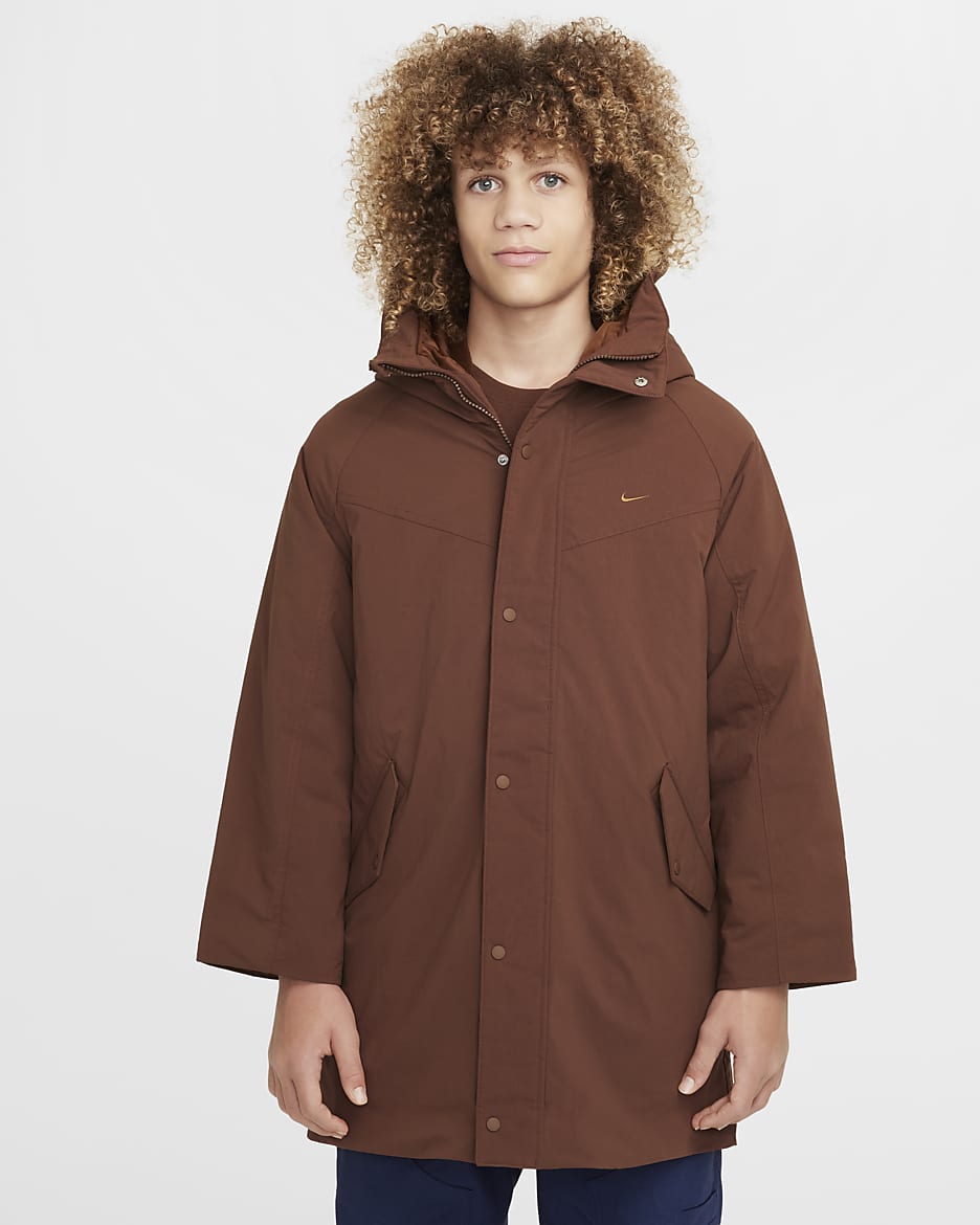 Nike Sportswear Metro Ground Big Kids' Parka - Cacao Wow/Cacao Wow/Light British Tan