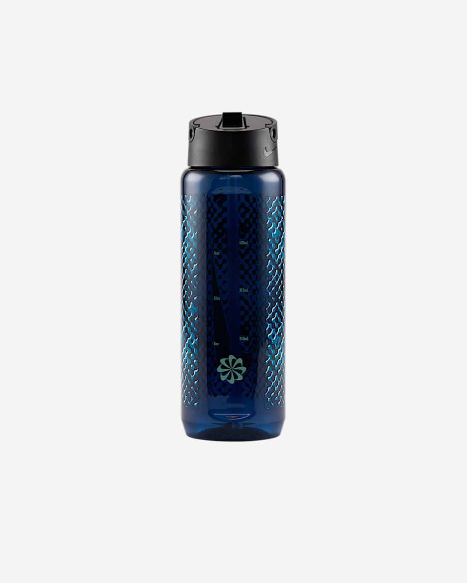 Nike Recharge Tritan-Trinkhalmflasche (ca. 710 ml) - Blue Void/Schwarz/Green Abyss/Mint Foam