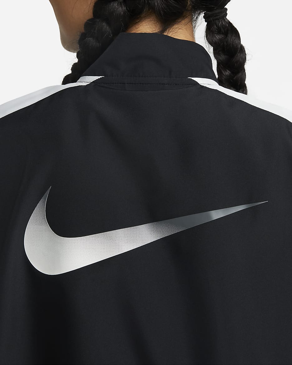 Nike Dri-FIT Swoosh Run Women's Running Jacket - Black/Photon Dust