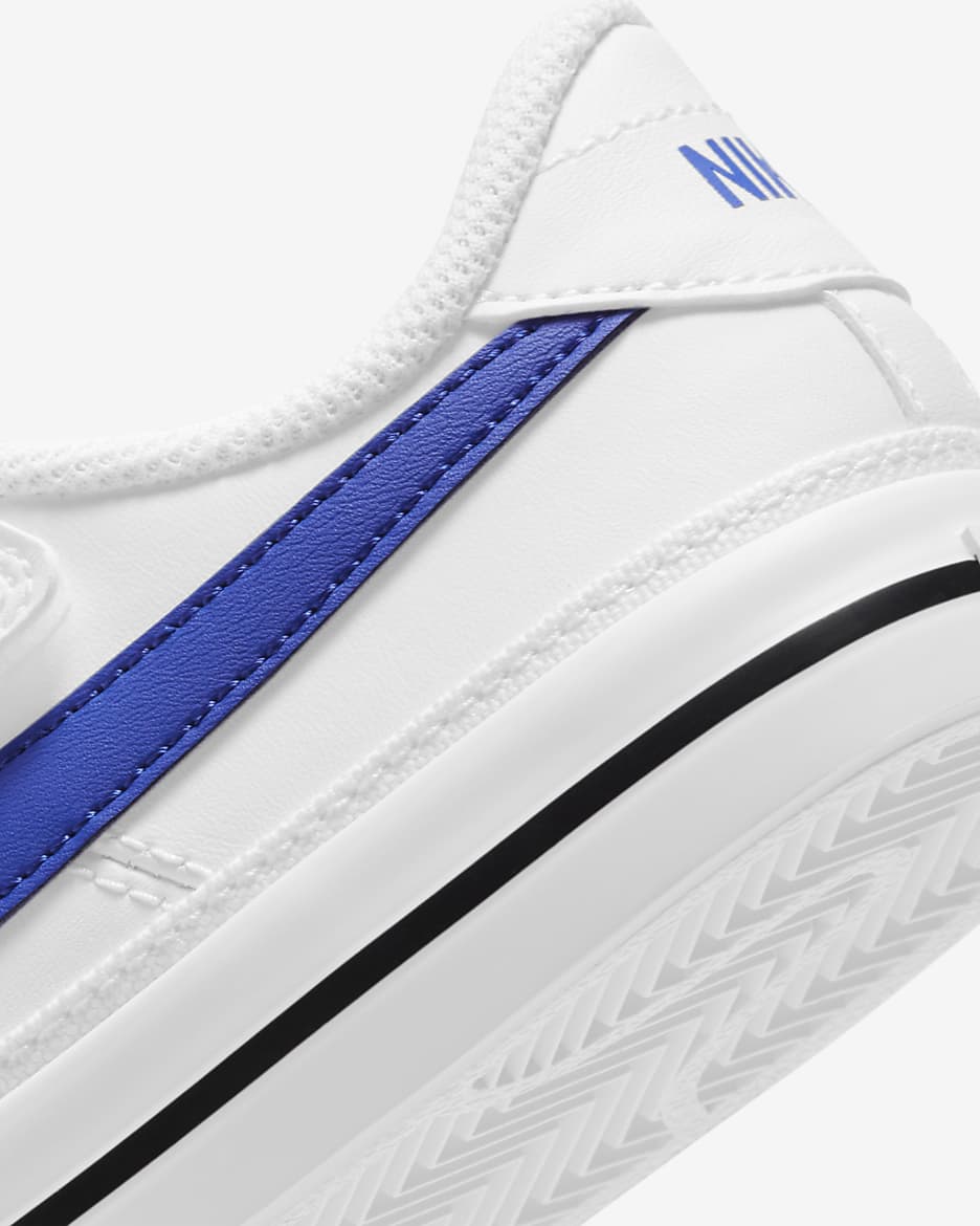 NikeCourt Legacy Younger Kids' Shoes - White/Black/Game Royal