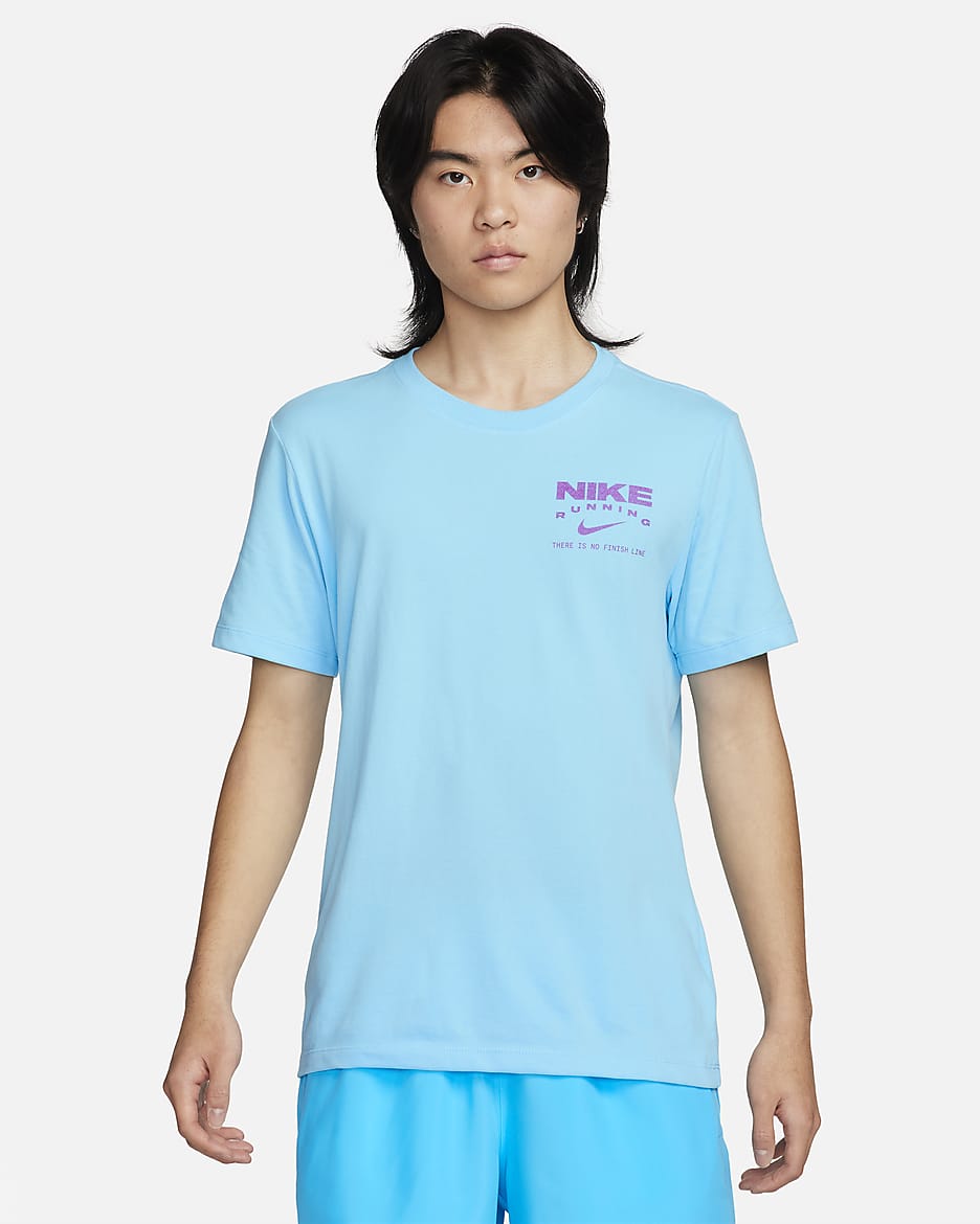 Nike Track Club Men's Dri-FIT Running T-Shirt - Aquarius Blue