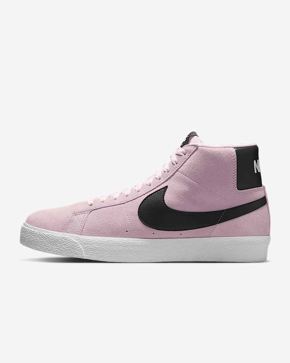 Nike SB Zoom Blazer Mid Skate Shoes - Pink Foam/White/Gum Yellow/Anthracite