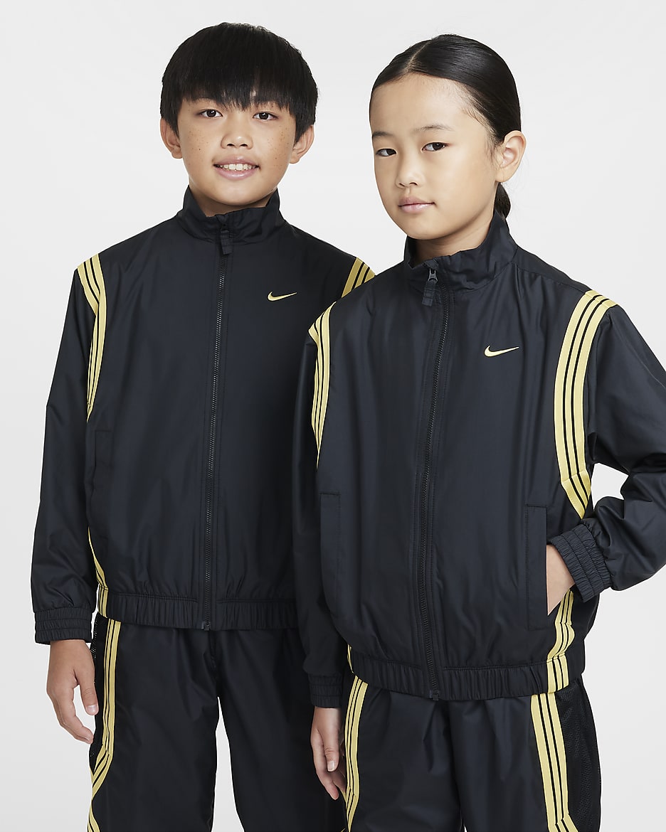 Nike Crossover Repel basketjakke til store barn - Svart/Infinite Gold