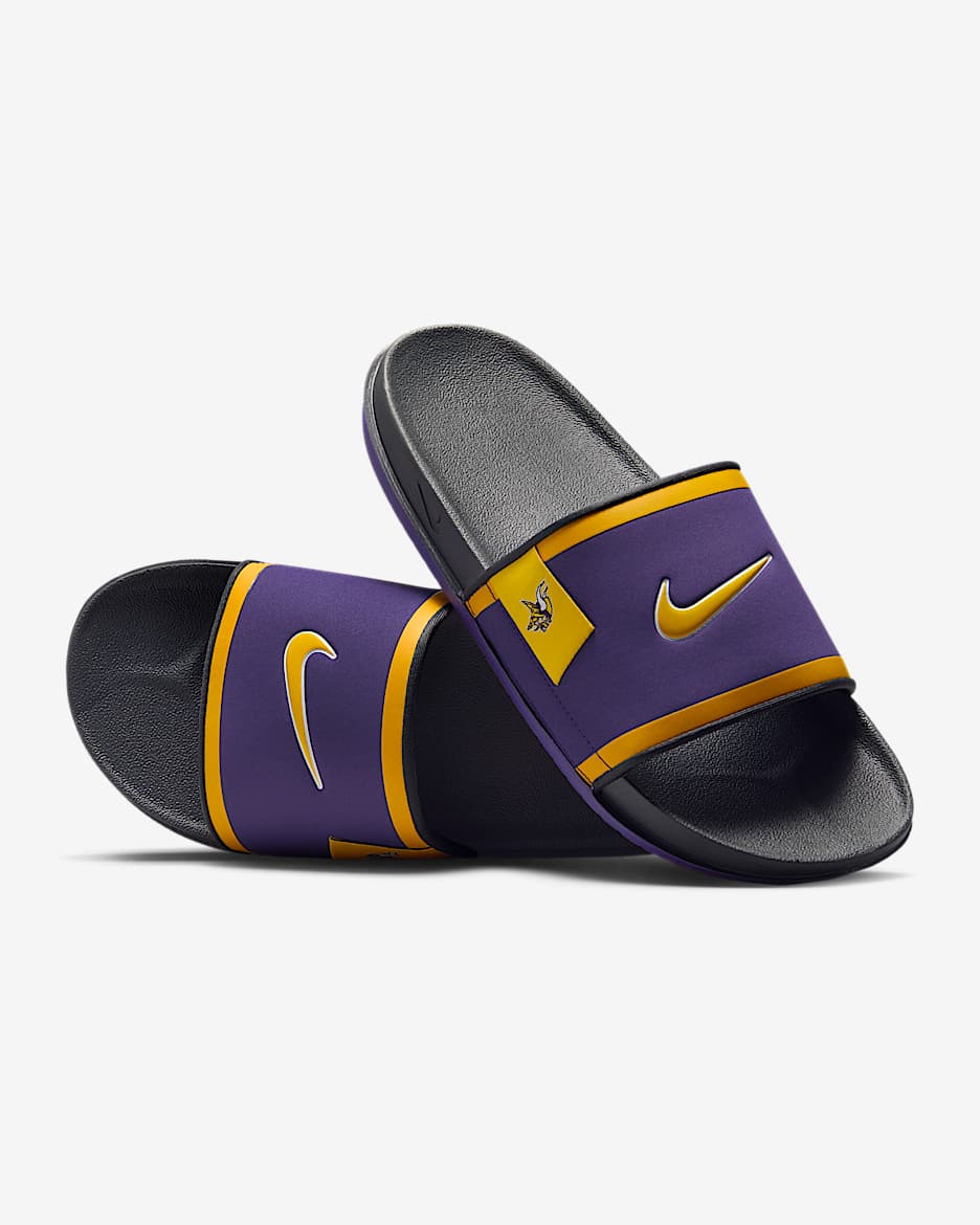 Chanclas Offcourt Nike Offcourt (Minnesota Vikings) - Morado cancha/Gris humo oscuro/Oro