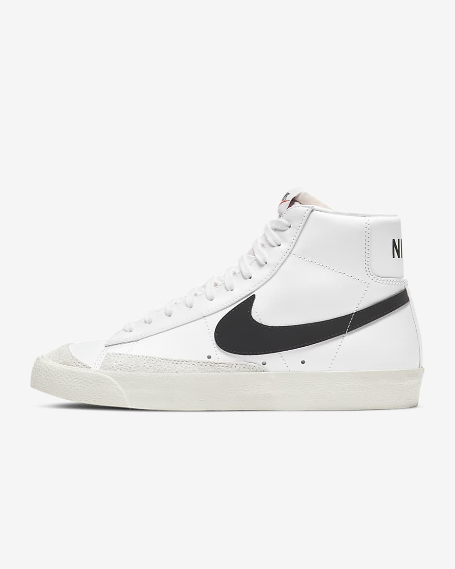 Chaussure Nike Blazer Mid '77 Vintage pour homme - Blanc/Noir