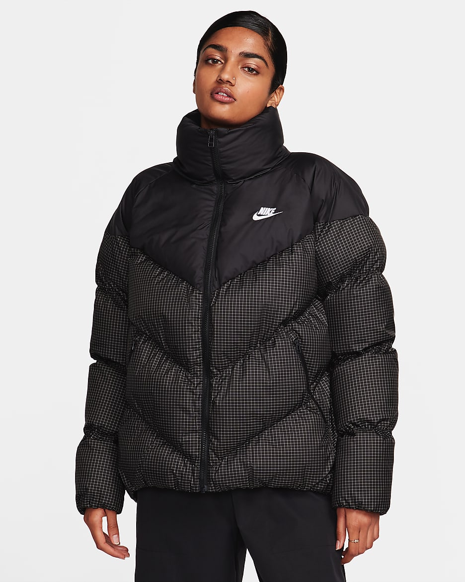 Giacca puffer Loose Fit Therma-FIT Nike Sportswear Windpuffer – Donna - Nero/Bianco