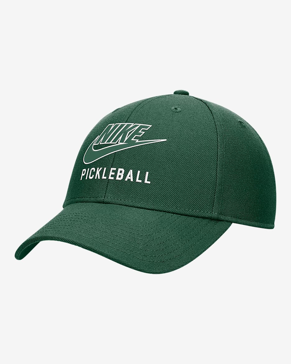Nike Club Structured Dri-FIT Pickleball Futura Swoosh Cap - Gorge Green