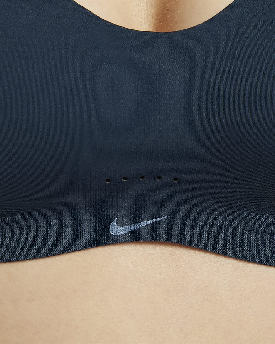 Nike Alate Minimalist Women's Light-Support Padded Convertible Sports Bra - Armory Navy/White