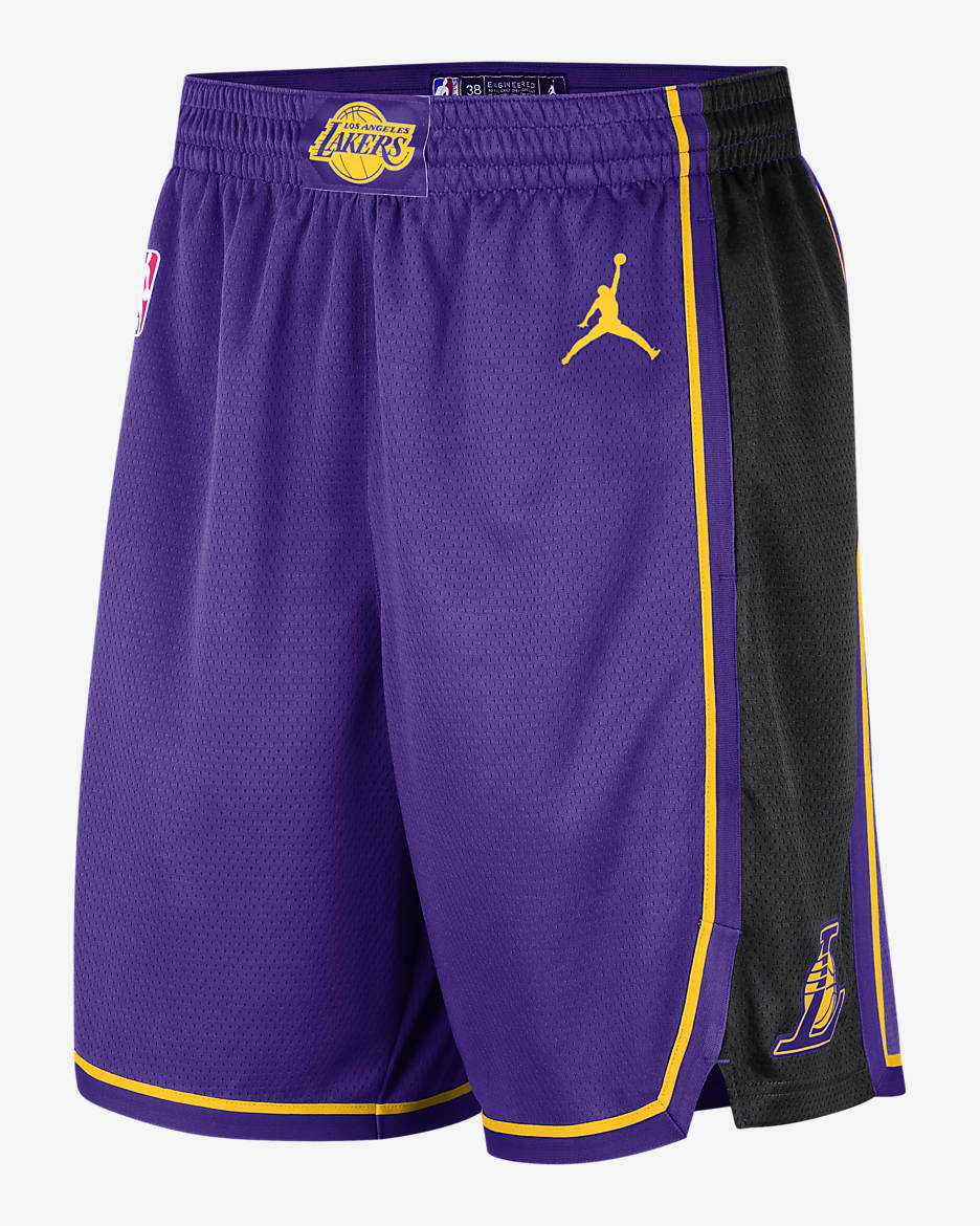 Los Angeles Lakers Statement Edition Men's Jordan Dri-FIT NBA Swingman Basketball Shorts - Field Purple/Amarillo