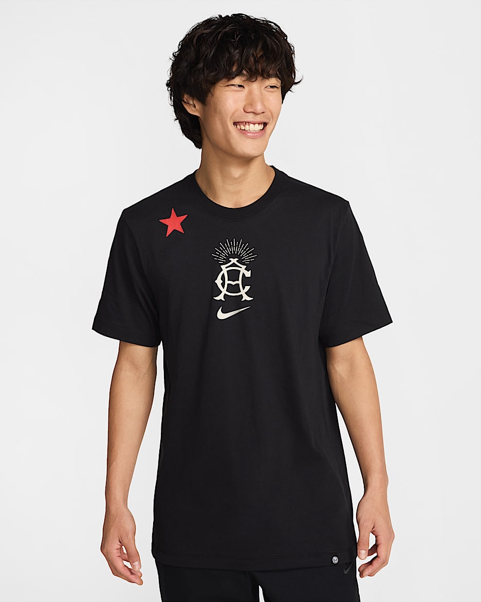 Playera de fútbol Nike para hombre Club América Heritage - Negro