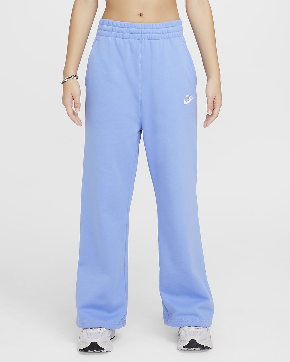 Pants de pierna ancha para niña Nike Sportswear Club Fleece - Royal pulso/Royal pulso/Royal pulso/Blanco
